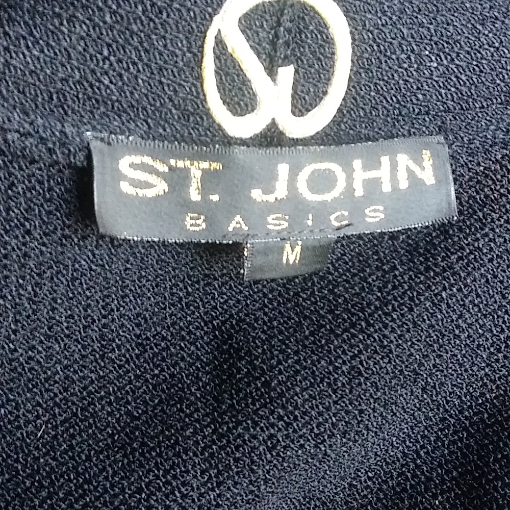 St John Basics - Black Santana Knit Pant Suit - Medium - Picture 6 of 6